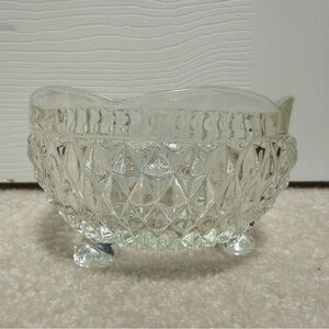 Vintage Indian Glass Footed Bowl